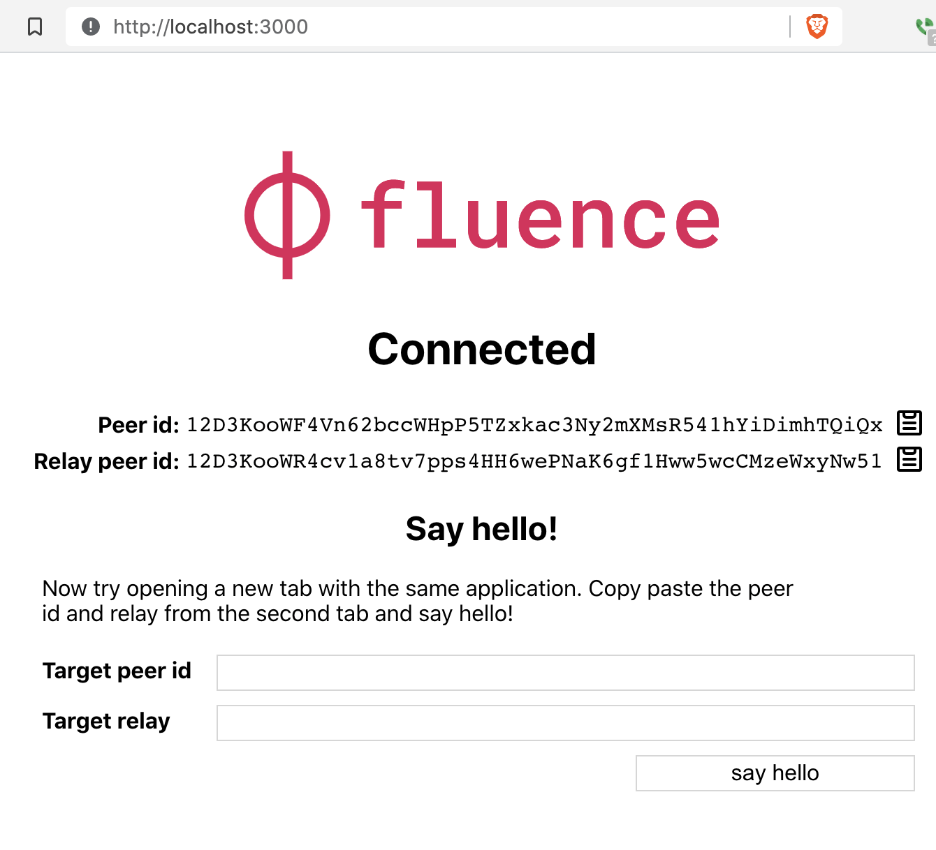 Connection confirmation to network